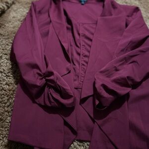 Blazer plus sz burgundy color